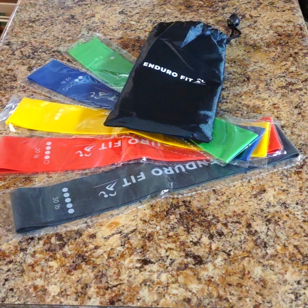 💙EnduroFit Resistance Bands: bag with 5 bands